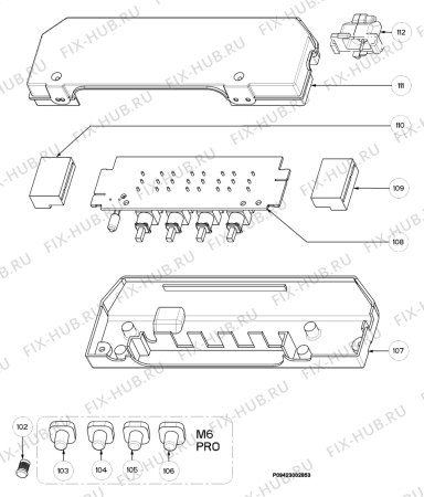 Взрыв-схема вытяжки Zanussi ZHC950A/GB - Схема узла Section 2